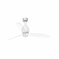 Ventilátory - FARO 32025-9 MINI ETERFAN M LED, bílá/transparentní, stropní ventilátor s DC motorem - FARO