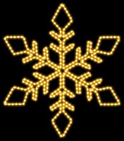 Venkovní profi motivy - DLED D107WS1 DecoLED LED světelná vločka, pr. 80 cm, teple bílá D107WS1