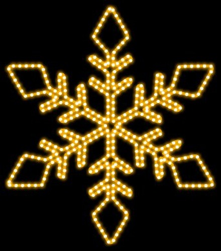 Venkovní profi motivy - DLED D107WS1 DecoLED LED světelná vločka, pr. 80 cm, teple bílá D107WS1 - foto 1