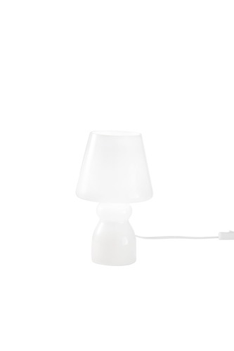 Stolní lampy dekorační - FAN I-GLEAM-L-BCO Stolní lampa Gleam bílá, patice E27, 15 x 25 cm - FANEUROPE - foto 1