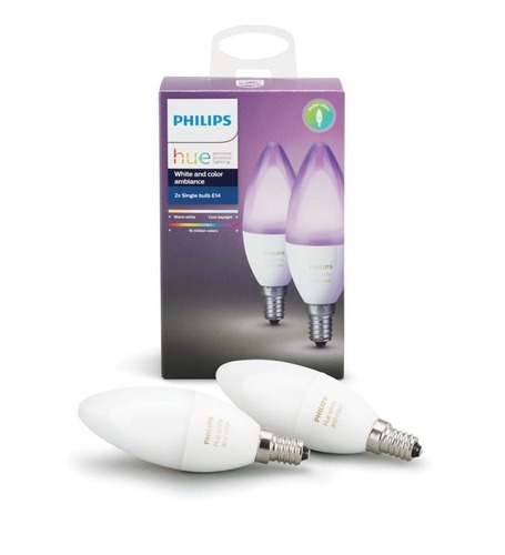 SmartHome Paul Neuhaus - PH 8718696695241 Hue White and Color Ambiance LED žárovka E14 set 2ks 8718696695241 2x6W RGB - PHILIPS - foto 1