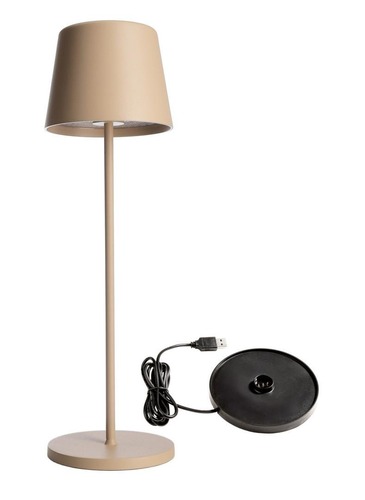 Na stůl - IMPR 620194 Deko-Light nabíjecí svítidlo - sada Canis béžová + nabíjecí základna - LIGHT IMPRESSIONS - foto 1