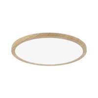 Kruhová - P 71033 LED Panel Atria Shine Backlight IP44 kruhové 293mm 16W 4000K design dřevo - PAULMANN