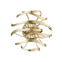 Dekorativní - HVLG 216-12-CE Nástěnné svítidlo CALLIGRAPHY kov/sklo zlatá/čirá LED 5W 2700K stmívatelné - HUDSON VALLEY (Corbettt)