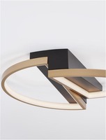 Kruhová - NV 9248114 Stropní svítidlo ELIZE černá a mosazná zlatá ocel, hliník a silikon LED 28W 230V 3000K IP20 stmívatelné - NOVA LUCE