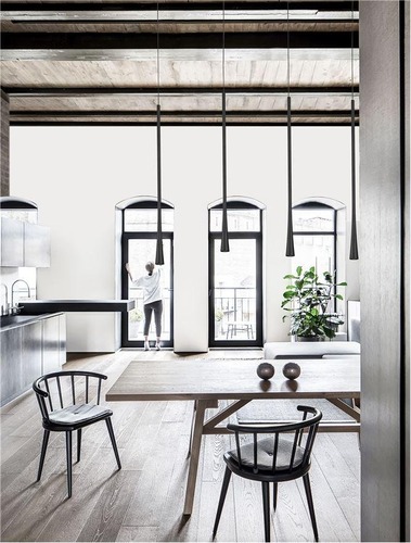 Podélná - NV 9504001 Závěsné svítidlo GOCCIO černý hliník a ocel černý kabel LED 5x7W 230V 3000K IP20 - NOVA LUCE - foto 1