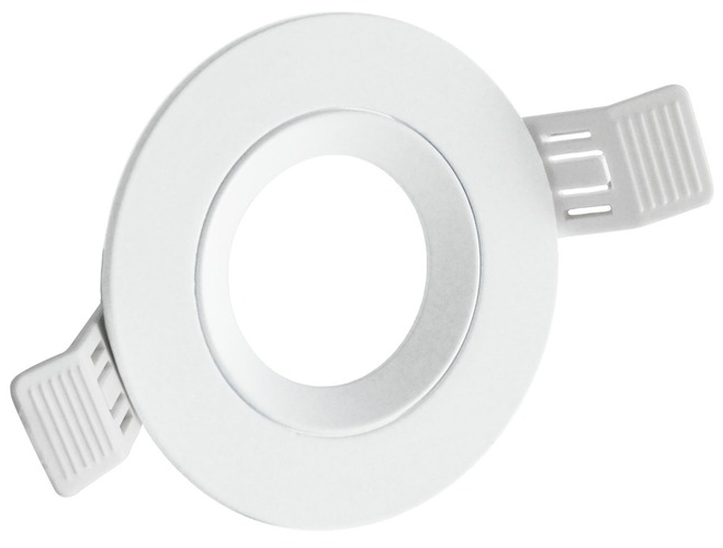 Kruhová - CEN KLR-BI KLAK ZAPUŠTĚNÝ KRUH VÝKLOPNÝ 30d pro spot 50mm. BÍLÝ držák pro GU10, včetně patice GU10 - CENTURY - foto 1