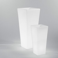 Dekorační - FAN I-GECO-VASO-Q-L Dobíjecí LED váza dobíjecí GECO bílá 4W 240LM RGBW stmívatelné IP65 vč.dálk.ovladače 60 x 28 x 28 cm - FANEUROPE