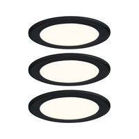 Zapuštěná - P 93117 LED vestavná nábytková svítidla 3ks sada kruhové 65mm 3x2,5W 230/12V 3000K černá mat - PAULMANN