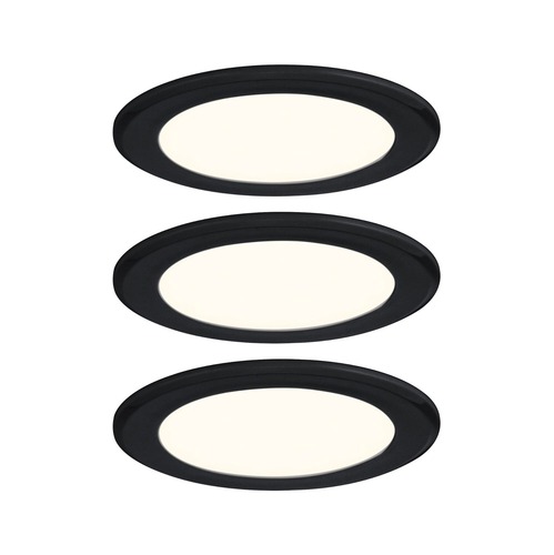 Zapuštěná - P 93117 LED vestavná nábytková svítidla 3ks sada kruhové 65mm 3x2,5W 230/12V 3000K černá mat - PAULMANN - foto 1