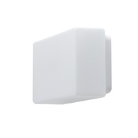 Hranatá - OS JEN41399 JENA 2 stropní/nástěnné skleněné svítidlo bílá IP43 100W E27 (původní kód OS 41399) - OSMONT