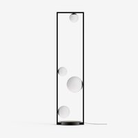 Stojací lampy - LU LR.11.P4.45M Stojanové svítidlo PALA 1x60W + 1x48W + 2x33W G9 sklo černá opál LR.11.P4.45M - LUCIS