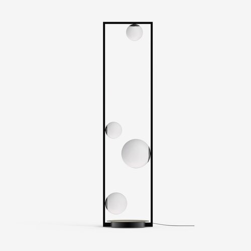 Stojací lampy - LU LR.11.P4.45M Stojanové svítidlo PALA 1x60W + 1x48W + 2x33W G9 sklo černá opál LR.11.P4.45M - LUCIS - foto 1