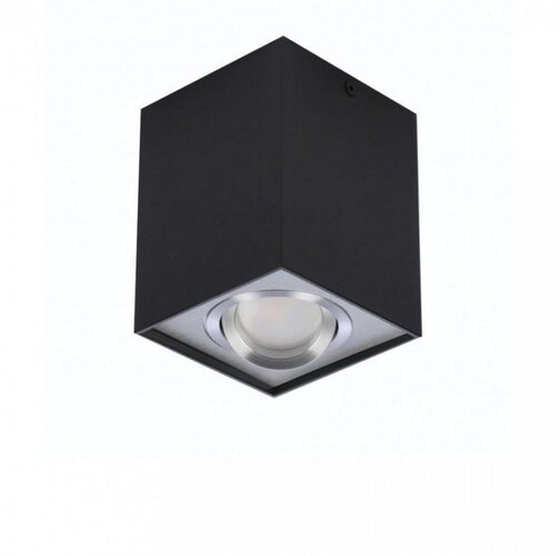 Downlight - AZZ AZ0930 Stropní bodové přisazené svítidlo Azzardo Eloy 1 black/aluminium AZ0930 GU10 1x50W IP20 9,5cm hranaté černo-hliníkové - AZZARDO - foto 1