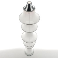 Stínidla, kryty, clony - AR DS2040CRCI Ohnivzdorný difuzor 165 + kovové obruče Inox Falkland Floor - ARTEMIDE