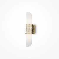 Dekorativní - M H260-02-N Nástěnné svítidlo Venera 2x40W bílá mosaz kov sklo designové - MAYTONI