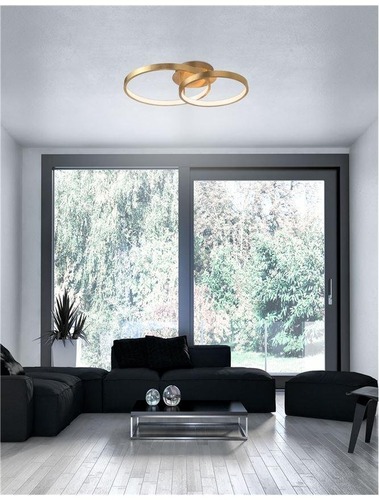 Kruhová - NV 8100282 Stropní svítidlo LEON plátkovaný zlatý hliník a akryl LED 44W 230V 3000K IP20 - NOVA LUCE - foto 1