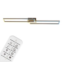 Hranatá - BRILO 3145-017 CCT LED nástěnné a stropní svítidlo, 110 cm, 40 W, 4400 lm, zlatá-hnědá - BRILO