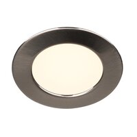 Zapuštěná - LA 112165 VÝPRODEJ Downlight DL 126 LED, kulaté, kartáčovaný kov, 2700K - BIG WHITE (SLV)
