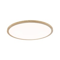 Kruhová - P 71029 LED Panel Atria Shine Backlight IP44 kruhové 420mm 22W 3000K design dřevo - PAULMANN