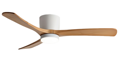 LED stropní svítidla - LED stropní ventilátor 18W/3CCT bílé dřevo + dálkové ovládání