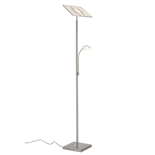 Stojací lampy - BRILO 1328-022 LED stojací svítidlo s dotykovým vypínačem 180 cm 3x7,5W 750lm matný nikl - BRILO - foto 1