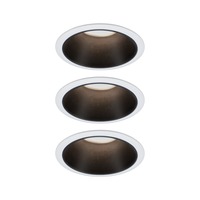Koupelnová - P 93402 Vestavné svítidlo LED Cole 3x6,5W bílá/černá mat 3-krokové-stmívatelné 2700K teplá bílá - PAULMANN