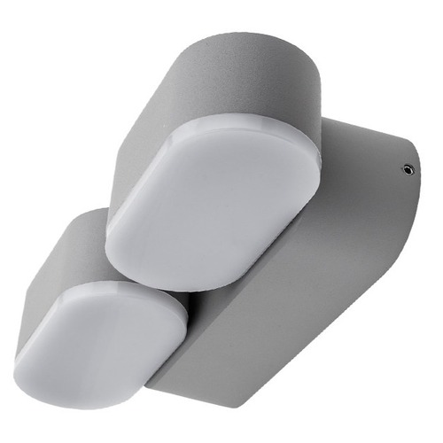 LED nástěnné svítidla - LED nástěnné svítidlo Epistar 2x6W šedé tělo otočné - foto 1