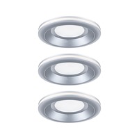 Koupelnová - P 92250 LED vestavné svítidlo Sormus 3ks sada IP65 kruhové 100mm 3x4,8W / 1,5W / 230V 3000K matný chrom - PAULMANN