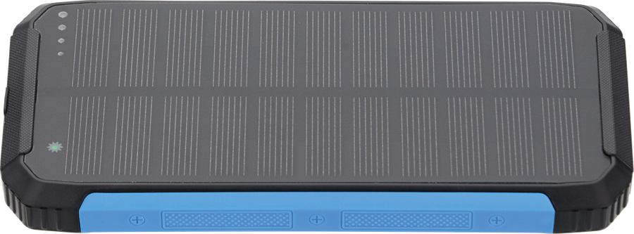 Powerbanka - POWER BANK 10000mAh 3.7V SOLAR:1.2W ČERNÁ + BLACK LED:2W - foto 1