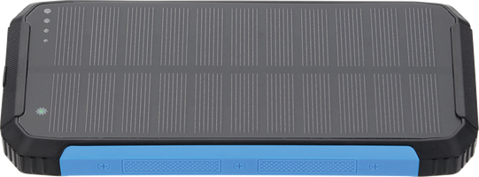 Powerbanka - POWER BANK 10000mAh 3.7V SOLAR:1.2W ČERNÁ + BLACK LED:2W