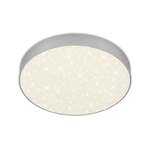 Kruhová - BRI 7074-414 LED stropní svítidlo hvězdné nebe, pr. 28,7 cm, 21 W, stříbrná - BRILONER - foto 1