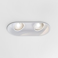Hranatá - AST 1249028 Downlight svítidlo Minima Round Twin nastavitelné 2x6W GU10 bílá - ASTRO Lighting
