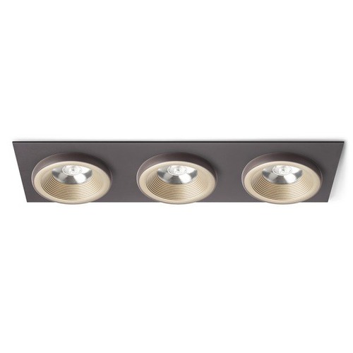 Hranatá - RED R13261 SHARM SQ III zápustná perleťová zlatá/hnědá 230V LED 3x10W 24° 3000K - RED - DESIGN RENDL - foto 1