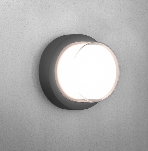 Nástěnná - CEN PARGR-101740 PURA LED venkovní nástěnné svítidlo Round šedá 10W 4000K IP65  - CENTURY - foto 1
