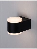 Nástěnná - NV 9200202 Venkovní nástěnné svítidlo NUS černý hliník a akrylový difuzor LED 2x4W 3000K 100-240V 120st. IP54 světlo nahoru a dolů - NOVA LUCE