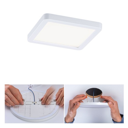 Koupelnová - P 93041 LED vestavné svítidlo Areo VariFit IP44 hranaté 118x118mm 6,5W 4.000K bílá - PAULMANN - foto 1