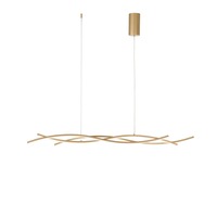 Dekorativní - FAN LED-KINETIC-S-ORO Závěsné LED svítidlo KINETIC zlatá, 40 W, 5100 lm, CCT, 117,2 x 6 x 105 cm - FANEUROPE