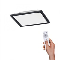Hranatá - LD 14754-18 FLAT LED stropní svítidlo hranaté v černé s nastavitelou barvou světla a funkcí stmívání 2700-5000K - LEUCHTEN DIREKT / JUST LIGHT