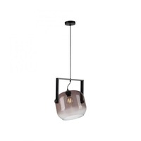 Dekorativní - LD 15757-18 CUP 2.0 závěsné svítidlo černé 1 ramenné dřevo kouřové sklo nastavitelná výška - JUST LIGHT