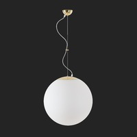 Nouzové osvětlení - OS ADR60798 ADRIA L4 závěsné skleněné svítidlo mosaz leštěná / bílá IP40 4000 K 41W LED nouzové kombinované 3 h (původní kód OS 60798) - OSMONT