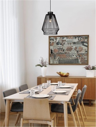 Dekorativní - NV 9586510 Závěsné svítidlo BREDO černý hliník černý kabel E27 1x12W 230V IP20 bez žárovky - NOVA LUCE - foto 1