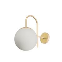 Dekorativní - OS ANC40009 ANCHA 2 nástěnné skleněné svítidlo zlatá / bílá IP40 25W E27 - OSMONT