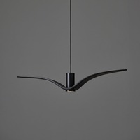 Dekorativní - BRO PC01111_009 Night Birds Exterior, závěsné svítidlo, 6,5W LED, šedé kouřové sklo / masiv / černý kabel, délka 78cm, IP54 - BROKIS A