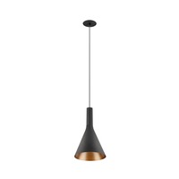 Kónická - LA 1010793 LALU® SET závěsné svítidlo, LED základna, CONE 15, PHASE, zapuštěné, délka závěsu 200 cm, 2700/3000 K, 40°, černá - BIG WHITE (SLV)