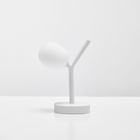 Stolní lampy dekorační - BRO PC01233_002 Stolní lampa IVY BATTERY 1,2W G4 triplex opál mat / bílý matovaný komaxit se strukturou - BROKIS