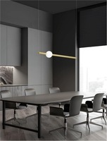 Podélná - NV 9054452 Závěsné svítidlo NEUTRON zlatý hliník a akryl LED 10W 230V 3000K IP20 - NOVA LUCE