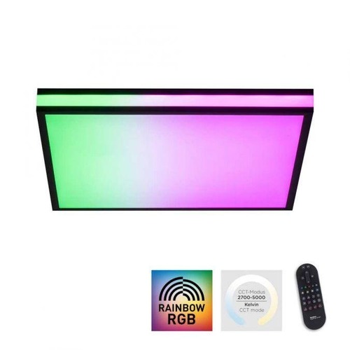 Hranatá - LD 14110-18 MARIO BLAC LED stropní svítidlo 45x45, černá, hranaté, RGB Dreamcolor, stmívatelné, panel RGB+2700-5000K - LEUCHTEN DIREKT / JUST LIGHT - foto 1