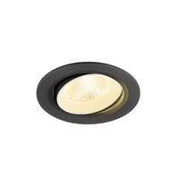Kruhová - LA 1009832 NUMINOS® MOVE L Stropní vestavné svítidlo, 3000 K, 40°, IP20, kulaté, černá / bílá - BIG WHITE (SLV)