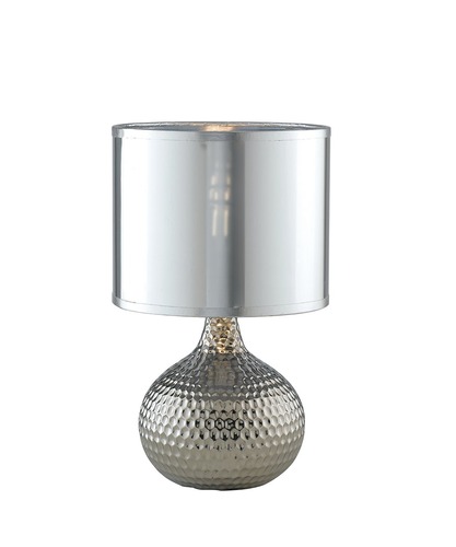 Stolní lampy dekorační - FAN I-PULSAR/L 35 SILVER Stolní lampa Lumetto Pulsar stříbrná, patice E27+E14, 22 x 22 x 35 cm - FANEUROPE - foto 1